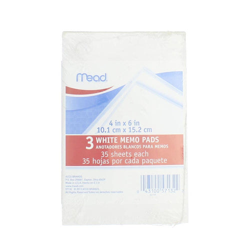 4" x 6" Memo Pad (3 Count)