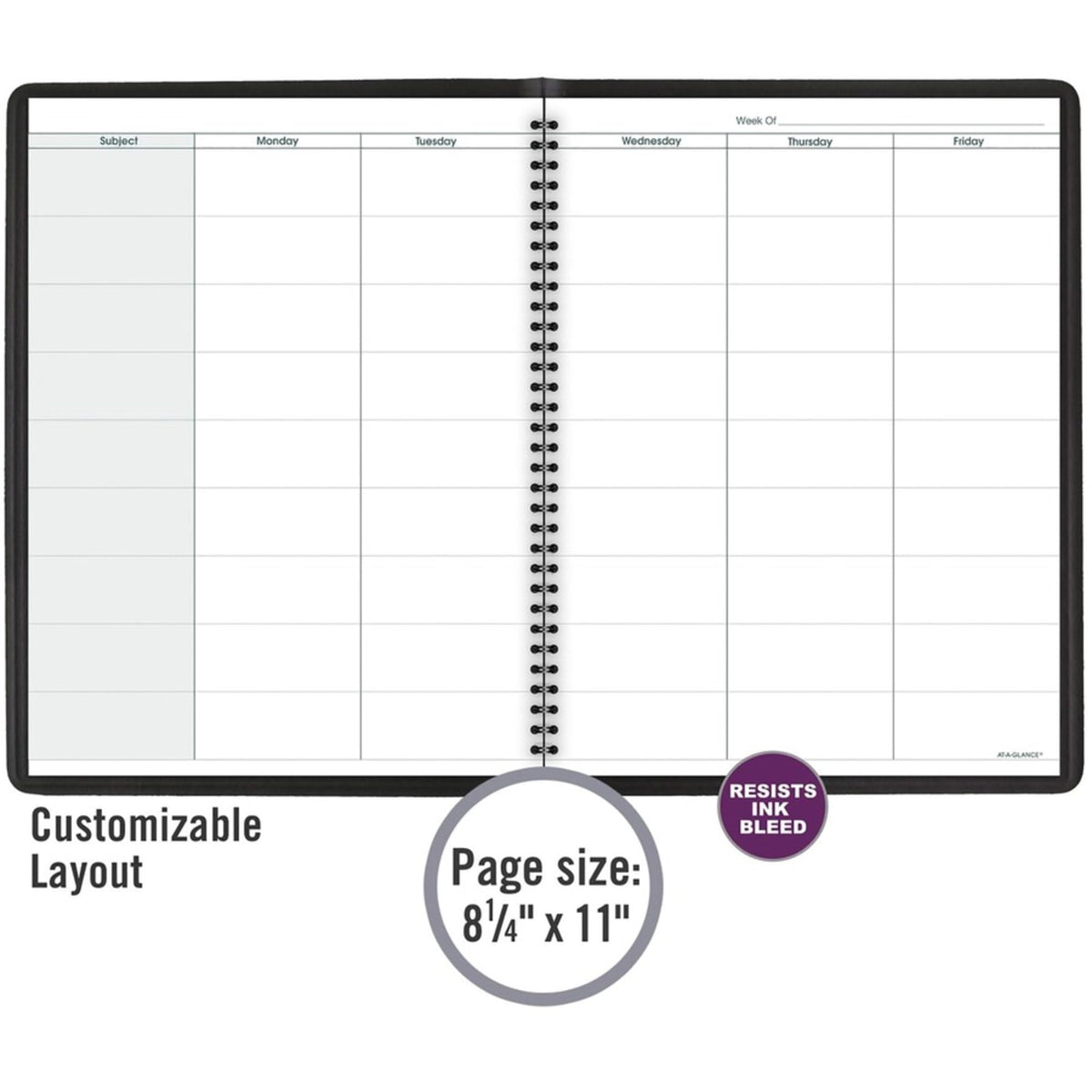 AT-A-Glance Teacher Planner, 8-1/4" x 10-7/8", Undated Weekly & Daily Planner...